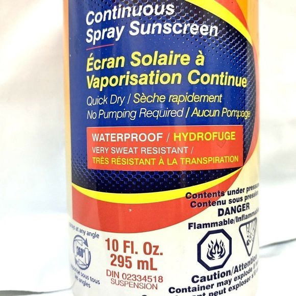 No-ad Sport SPF 30 Sunscreen Continuous Spray 10 oz Waterproof Broad Spectrum - Picture 3 of 3